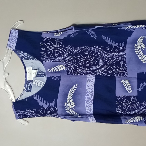 Outfit Woman JP Purple w Flower Patterns Maxi Dress 1X - Picture 2 of 5